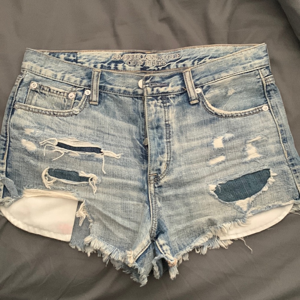 American Eagle ripped denim shorts